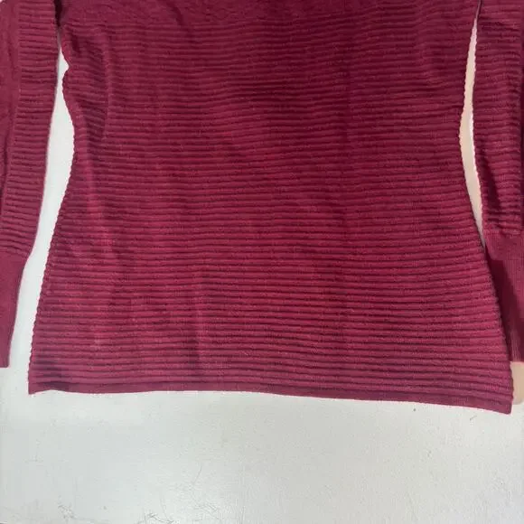 Obermeyer Women's Dolly Cashmere Blend 1/2 Zip Sweater L Maroon Long Sleeve - Picture 7 of 16